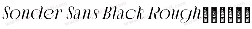 Sonder Sans Black Rough字体转换